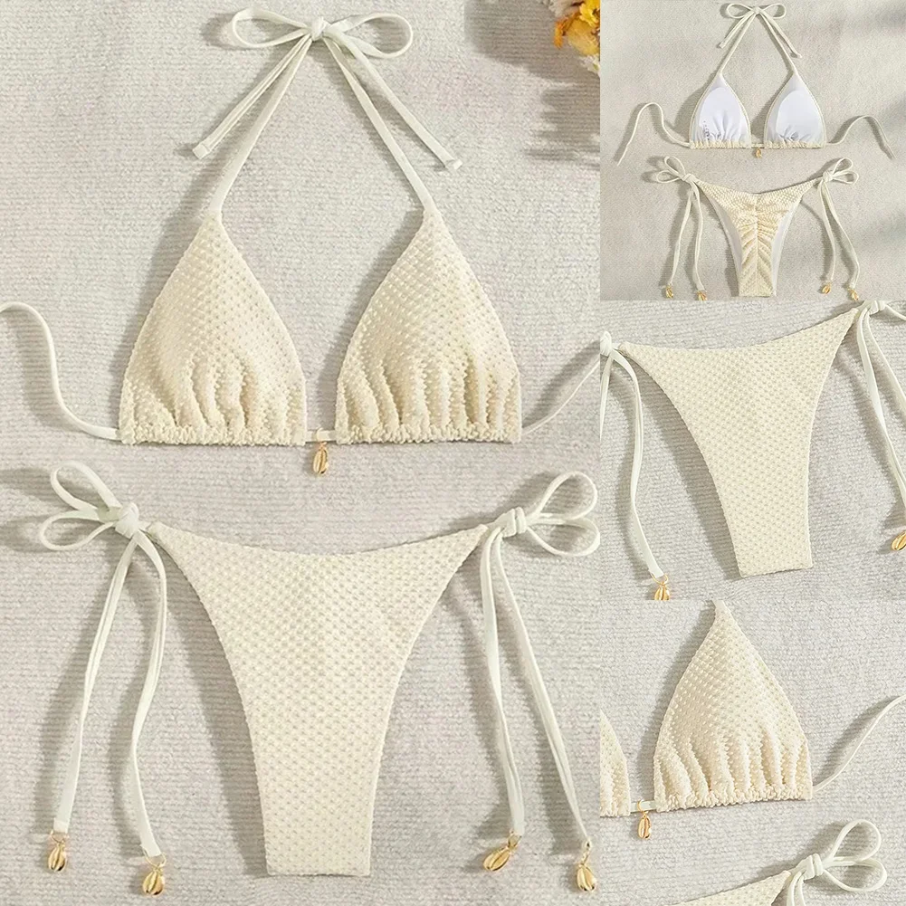 

Two-Piece Bikini Solid Color Adjustable Straps Soft Swimsuit Women’s Sexy Bikini Swimwear Brazilian Biquinis