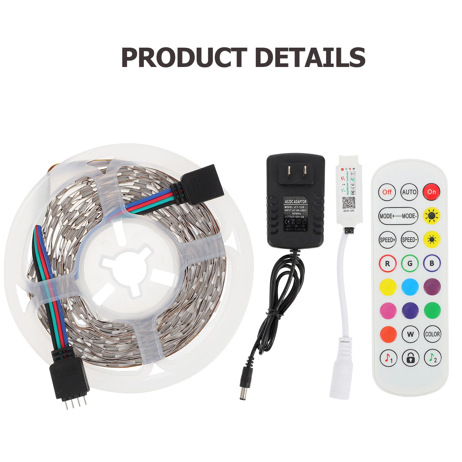 

LED Strip Lights 5m Color Changing Controlled 12V Remote Wireless Music Sensor High Sensitivity Mic Adjustable Led