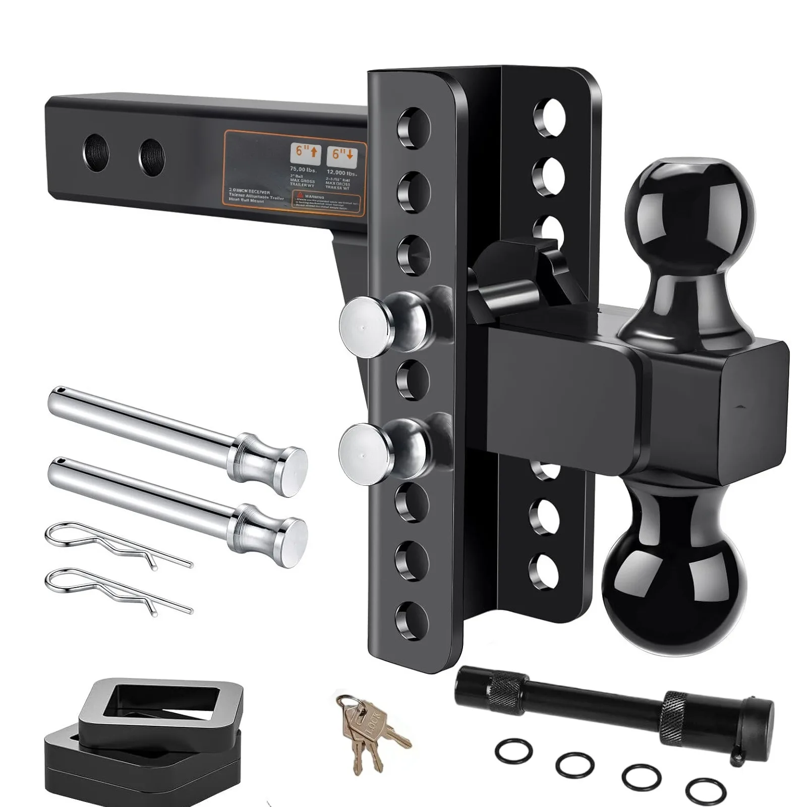 Exclusively for adjustable trailer arm 2 inch square mouth shockproof trailer hitch off-road modified tow arm factory