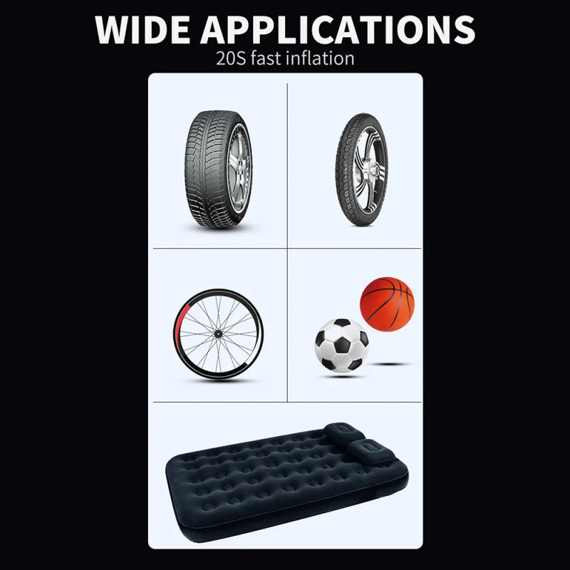 12V Car Digital Tire Inflator 150PSI Air Compressor 4500mAh Inflatable/Flashlight/SOS/Lighting lamp/Power Bank Charging