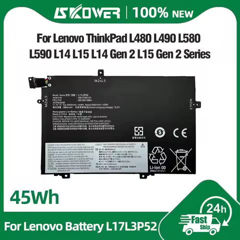 11.1V 01AV463 L17L3P52 Laptop Battery for Lenovo ThinkPad L14 L15 Gen 2 L480 L490 L580 L590 L17L3P51 L17C3P52 L17M3P53 01AV465