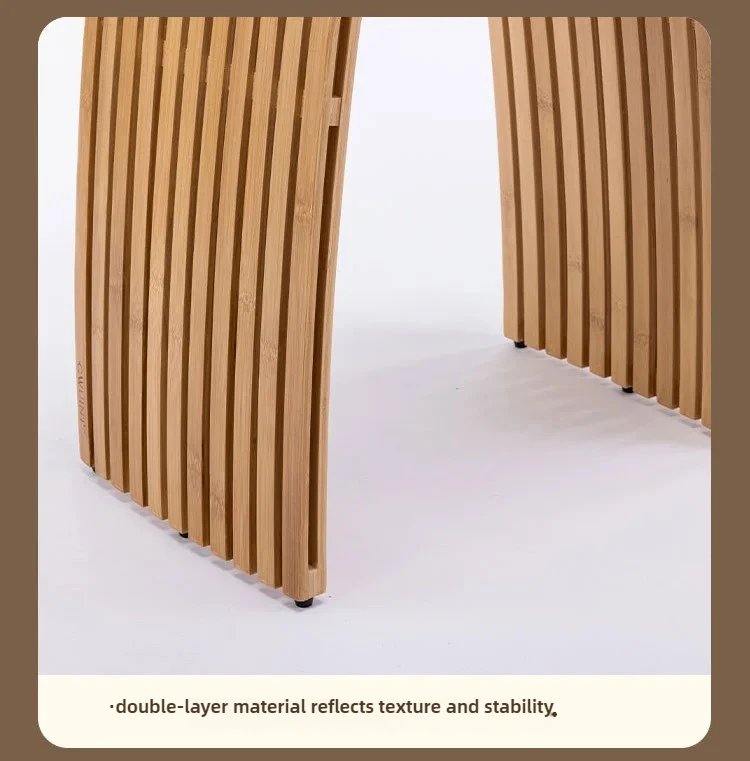 Simple Bamboo Living Room Dining Stool Furniture Modern Home Casual Shoe Changing Stool Strong and Durable Dressing Chair