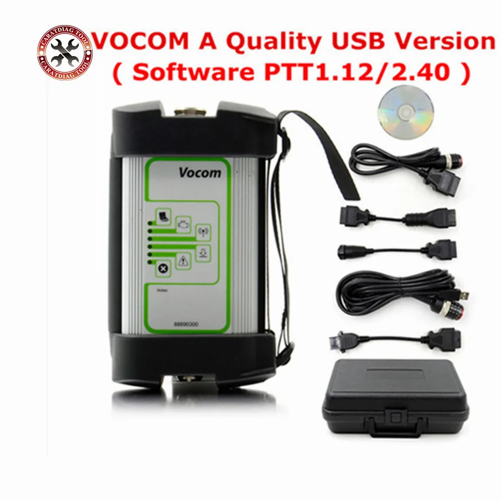 Professional 24v Truck Excavator Diagnostic OBD2 Adapter Scanner Vocom with HDD Original For Volvo/UD/Mack/Renault-Online Update