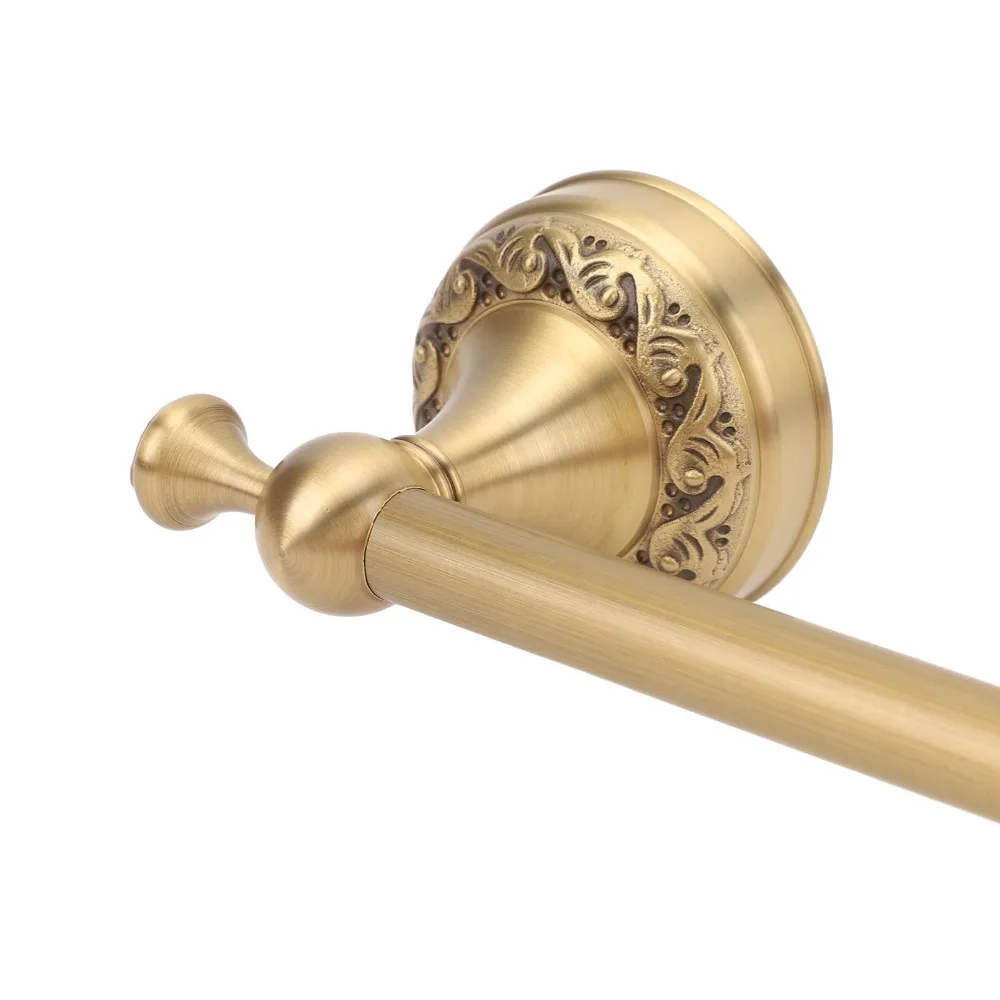 Copper Towel Bar Rustproof Wall Mounted Toilet Paper Holder Exquisite Pattern Carving Practical Toilet Roll Holder