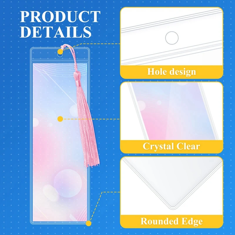 Clear PVC Bookmarks Protective Sleeves Transparent Protector Film Wedding Photo Strip Sleeve Photo Booth Sleeve