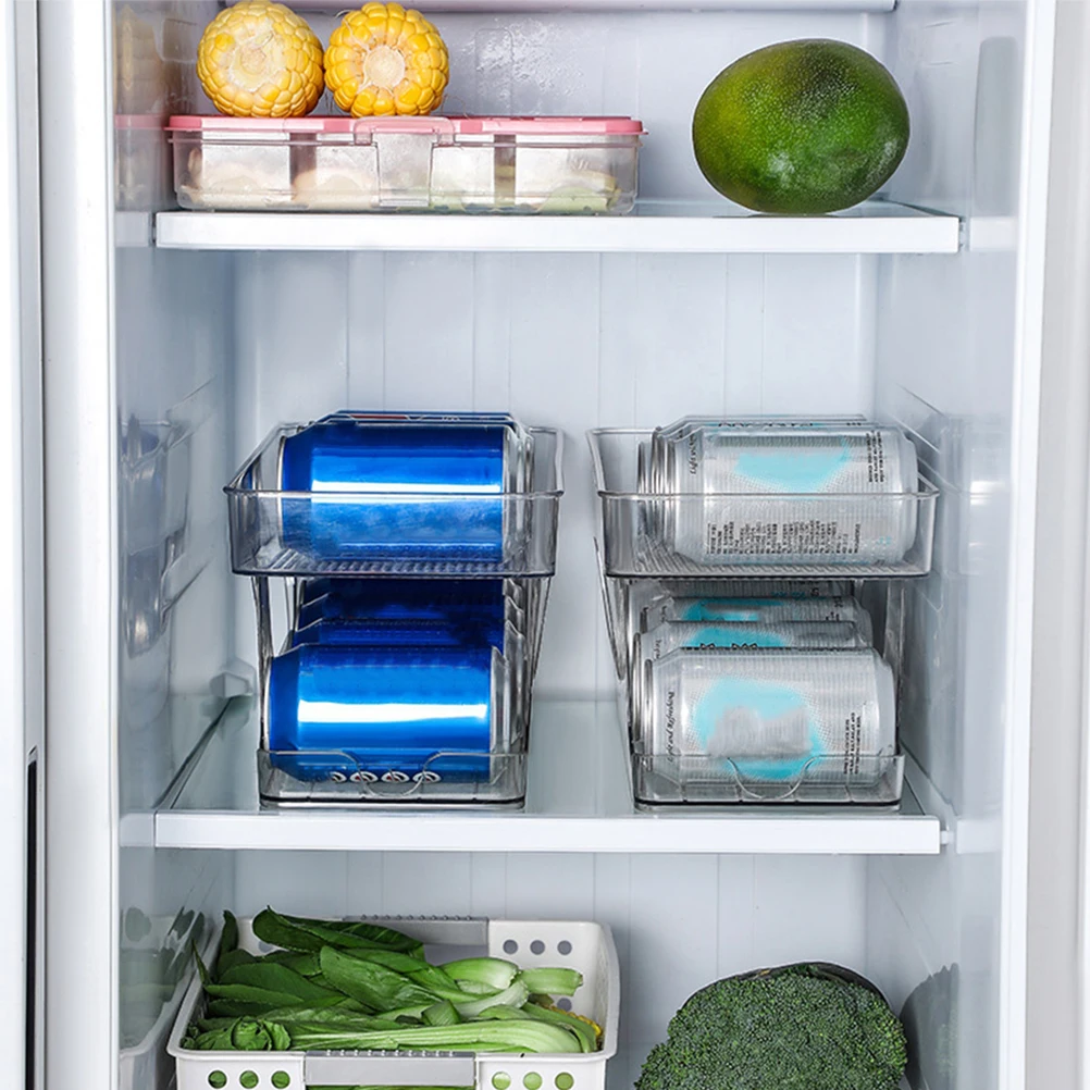 

Multi-Function Can Holder Transparent Fridge Organizer Rolling-Type Bin Household Soda Holder Home Supply Storage Rack