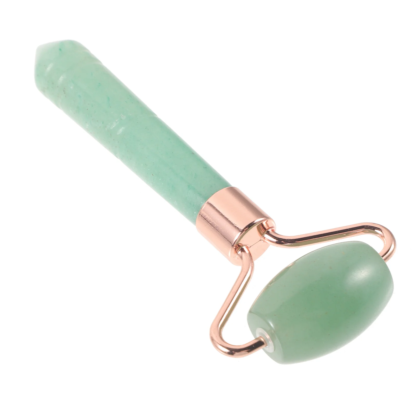 Gezichtsroller Massagehulpmiddel met jadesteen Compacte lichaamshuidverzorgingsroller voor ontspanning op gezicht, nek, schouder, handvoet