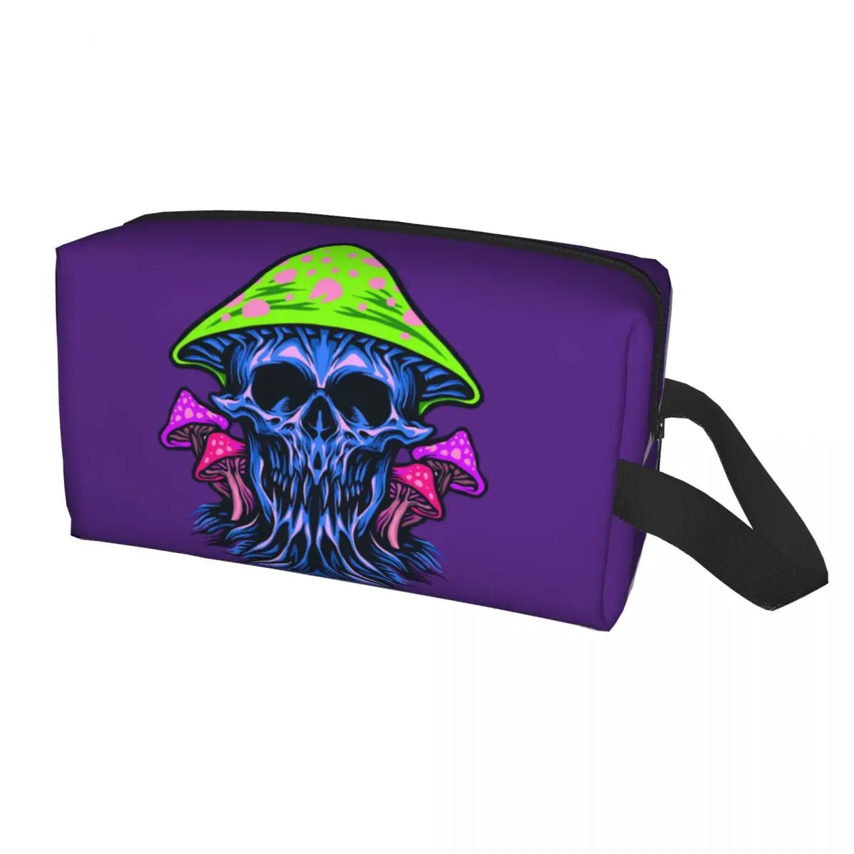 Magic Mushroom Trippy Psychedelic Neon Pastel Goth Cosmetic Bag Women Large Capacity Makeup Case Beauty Storage Toiletry Bags view 6