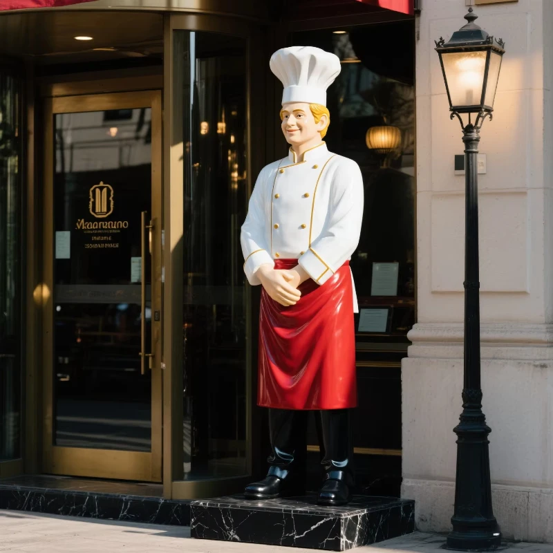 

Kitchen Large Resin Statue Chef Restaurant Fiberglass Life Size Chef Statue