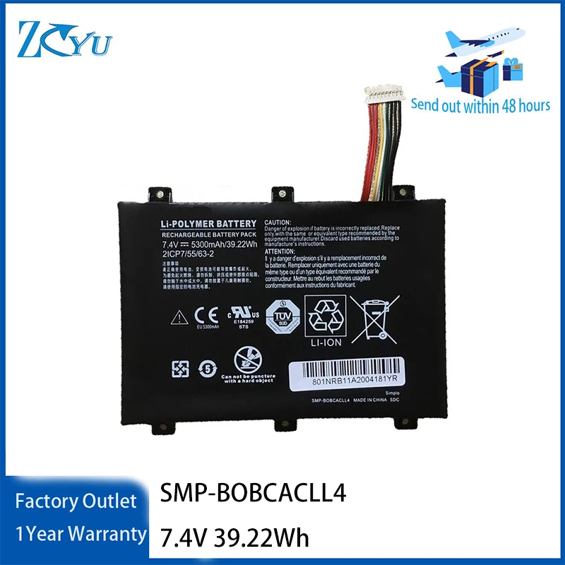 SMP-BOBCACLL4 Laptop Battery for Xplore XSlate B10 IX101B2 D10 iX101B1 7.4V 39.22Wh