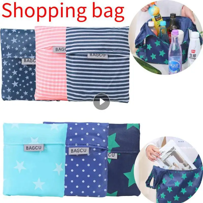 Shopping Bag Eco-Friendly Folding Shopping Bag Reusable Portable Shoulder Handbag For Travel Grocery Fashion Pocket Tote Tools