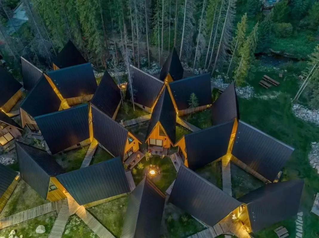 Triangle A Frame House Prefab Portable Tiny Cabin Modular Wooden Villa Luxury Outdoor Living