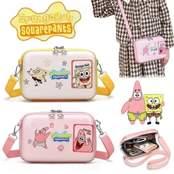 SpongeBob Patrick Star Messenger Bag Waterproof Hard Women Makeup Shoulder Handbag Girls Cute Cartoon Zipper Travel Storage Bag