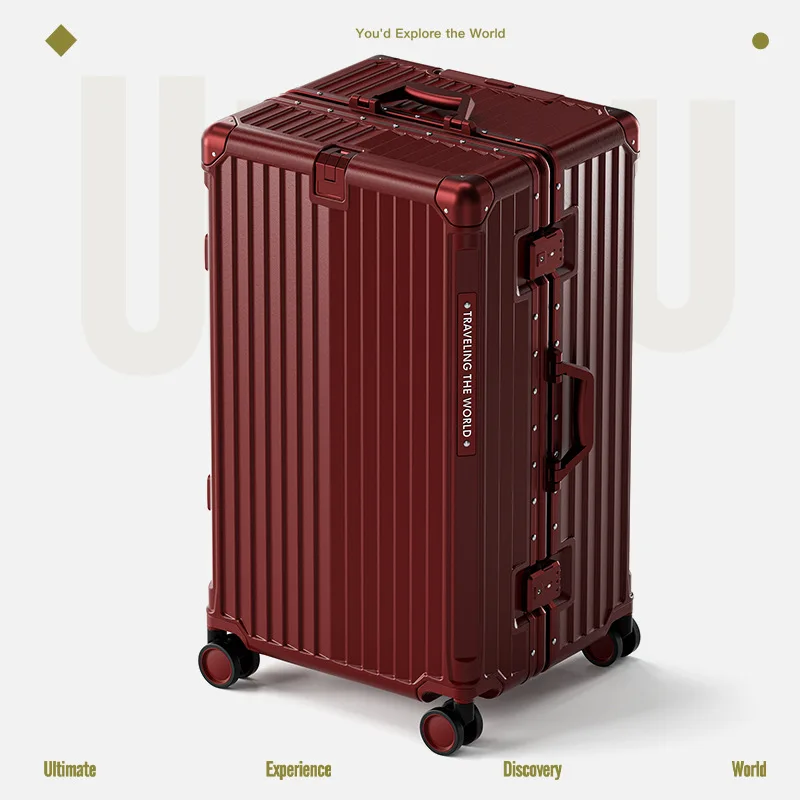 Многофункциональный чемодан большой емкости, 30 дюймов, утолщенный прочный алюминиевый каркас, дорожный чемодан, чемодан на колесиках, очень большой багаж Многофункциональный чемодан большой емкости, 30 дюймов, утолщенный прочный алюминиевый каркас, дорожный чемодан, чемодан на колесиках, очень большой багаж