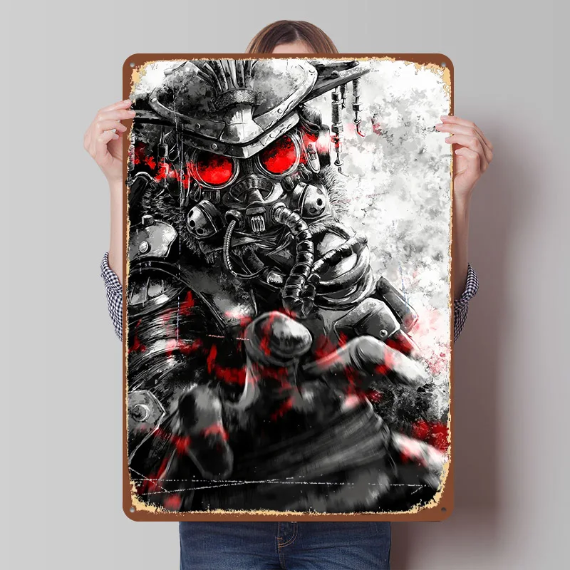 Apex Legends Bloodhound Digital Art Metal Poster Customized Wall Art Retro Vintage Tinplate Signs for Man Cave Gaming Decoration