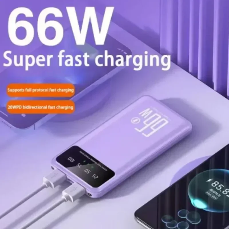 

New 100000mAh Power Bank Lightweight Portable High Capacity Super Fast Charging Digital Display Samsung Huawei IPhone