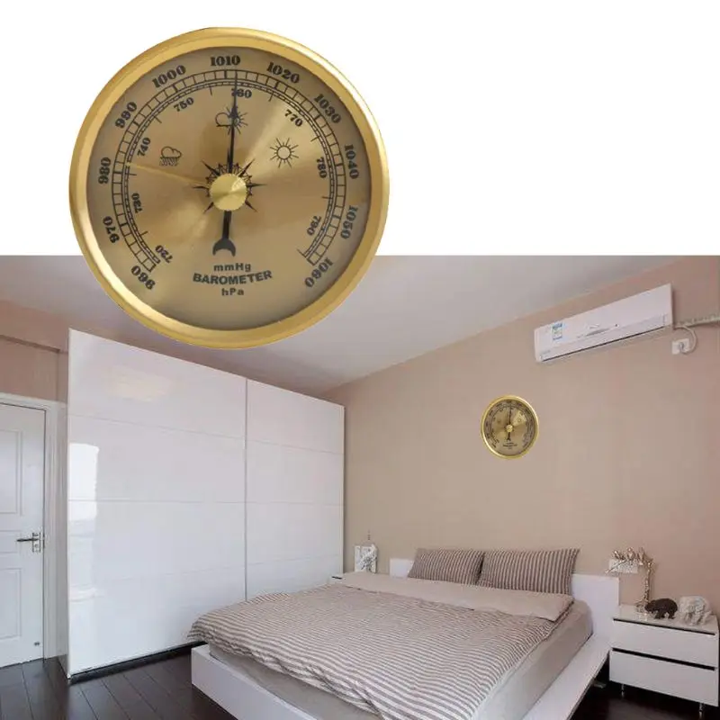 

Multifunction Atmospheric Barometer Wall Hanging 70mm Barometer Pressure Gauge Predict Weather Accurately Lightweight