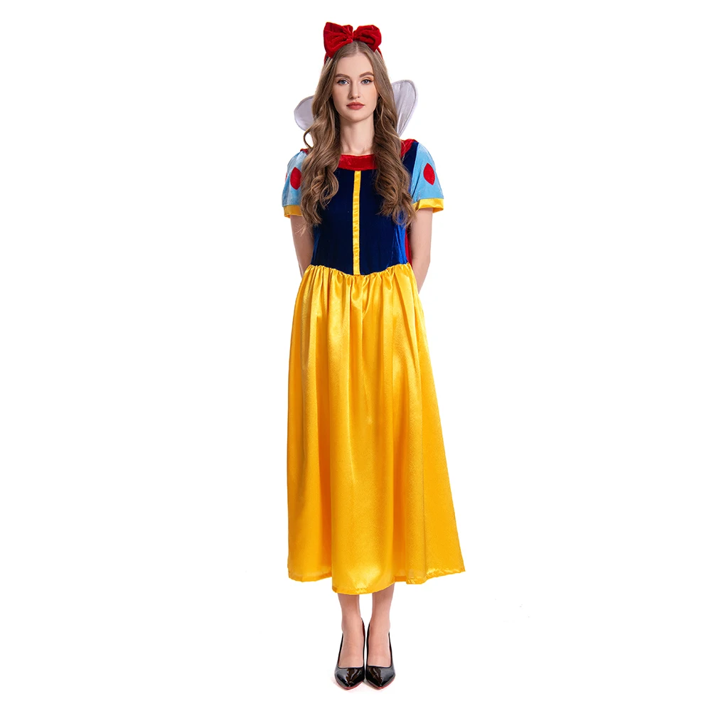 Costume de princesse blanche-neige pour femmes, déguisement fantaisie pour adultes, tenues de jeu de rôle, Costume de carnaval d'halloween