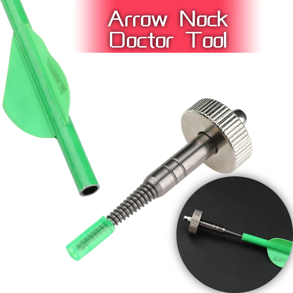 

Archery Insert Arrow Nock Broken Arrow Tail Tool Convenient Removal Replace Aluminum Alloy Arrow Nock Doctor Hunting Accessories