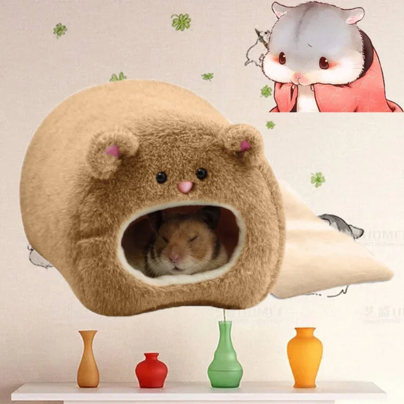 Hamster Weiches Warmes Bett, Ratten-Hängematte, Winter-Haustierspielzeug für Hamster, Ratten, Eichhörnchen, Hängendes Nest, Matte, Haus, Bett, Tier, Mäuse, Ratten-Nest – Detail 1