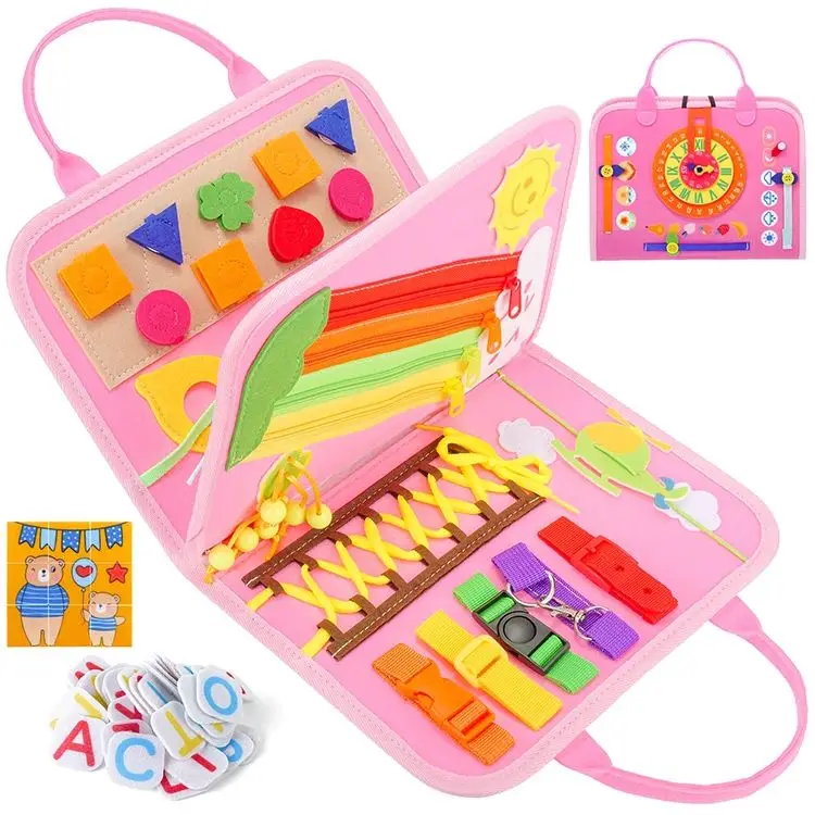 

Children Busy Board Montessori Toys for Toddler Busy Book Sensory Preshool Early Education Learning Fine Motor Skills Toys