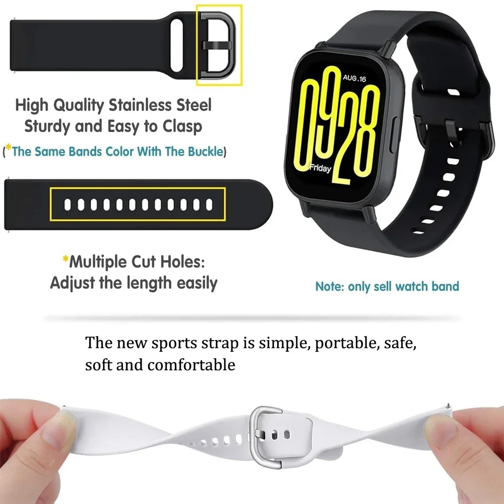 Watch Band For Xiaomi Redmi Watch 5 Active Strap Replacement Strap For Redmi Watch 5 Lite correa Watchbands Bracelet Belt 22mm image 2