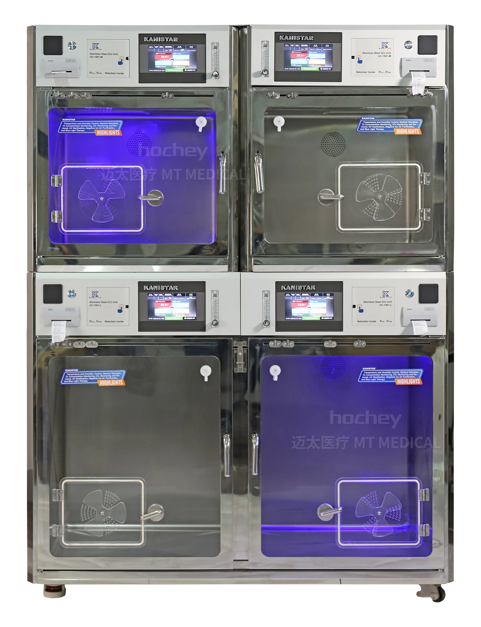 MT MEDICAL Multifunction Stainless Steel Veterinary ICU Pet Cage Dog Kennel With Atomization Function