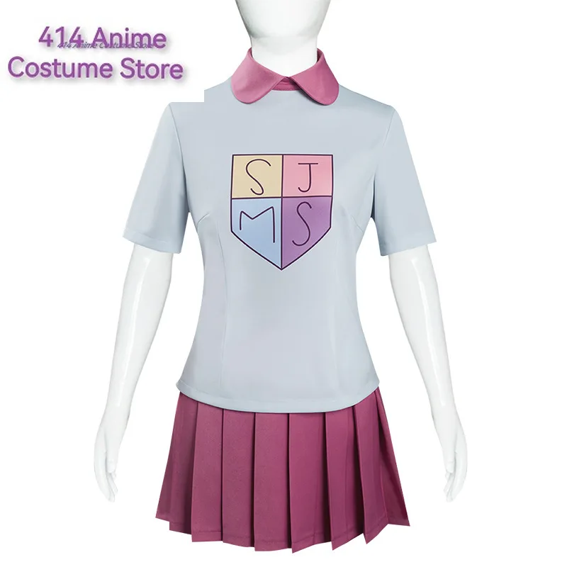 Anime Anne Amphibia Marcy Cosplay Costume Grey T shirt Purple Skirt Wu Anne Boonchuy Halloween Fancy Dress