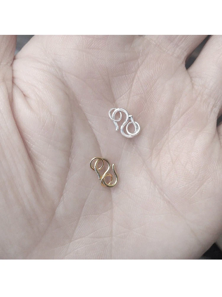 10pcs Clasps In Silver Real 925 Bracelets Hooks Sterling Close  Jump Rings S Design Wholesales Jewelry Handicrafts Components - view 6