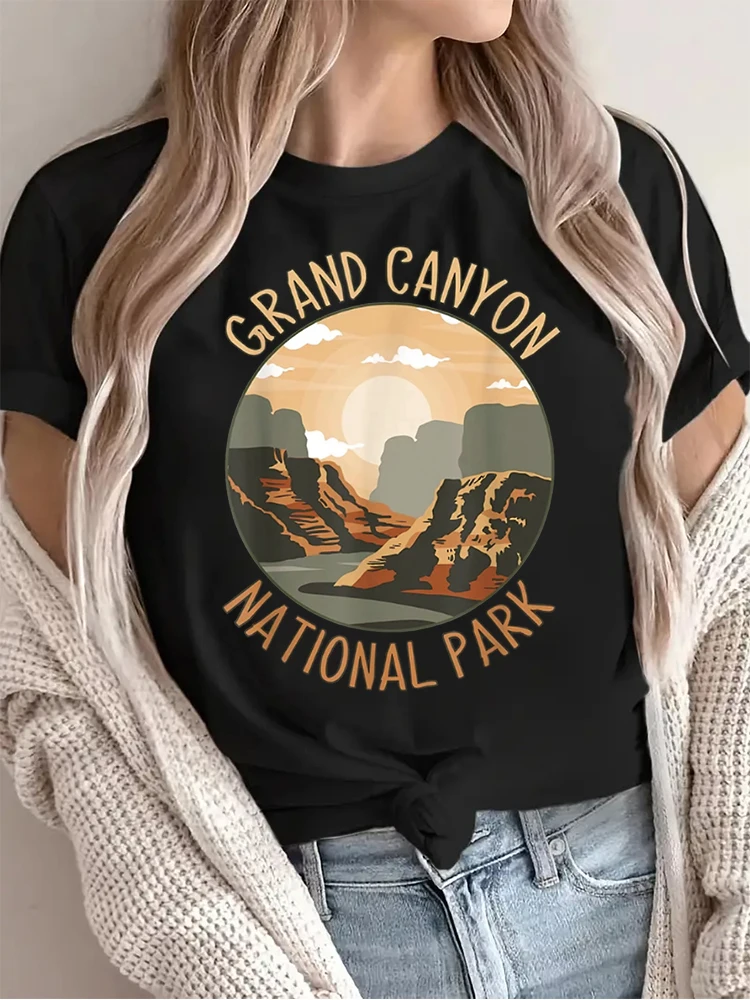 Grand Canyon National Park Women\'s T-Shirt Dad T-shirts Graphic T Shirts Tees Summer Tops Women Short Sleeve Tshirts Graphic Tee