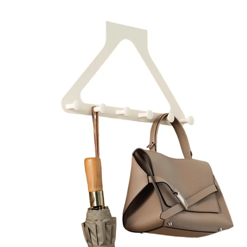 The hook behind the door is free of punching and hanging hangers, and the bedroom does not take up space.
