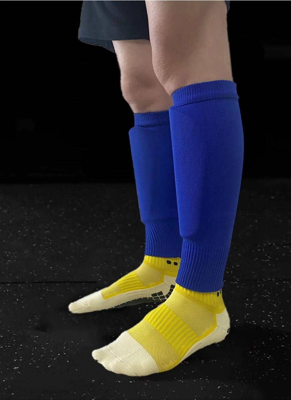 Loogdeel Fußball-Beinschoner-Socken für Erwachsene und Kinder, Schienbeinschützer, Wadenschutz-Socken, Beinabdeckung, atmungsaktive Sportsocken – Detail 10