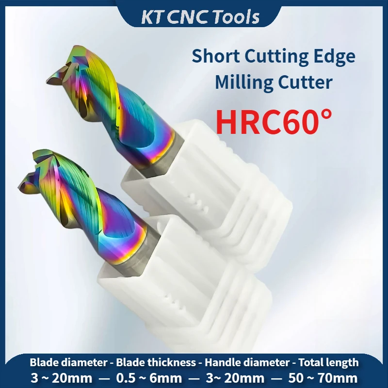 

Blade length 1/2/3/4/5/6/8/10/12-20mm Short Cutting Edge Carbide Short U-groove Milling Cutter Tungsten Steel Flat Head End Mill