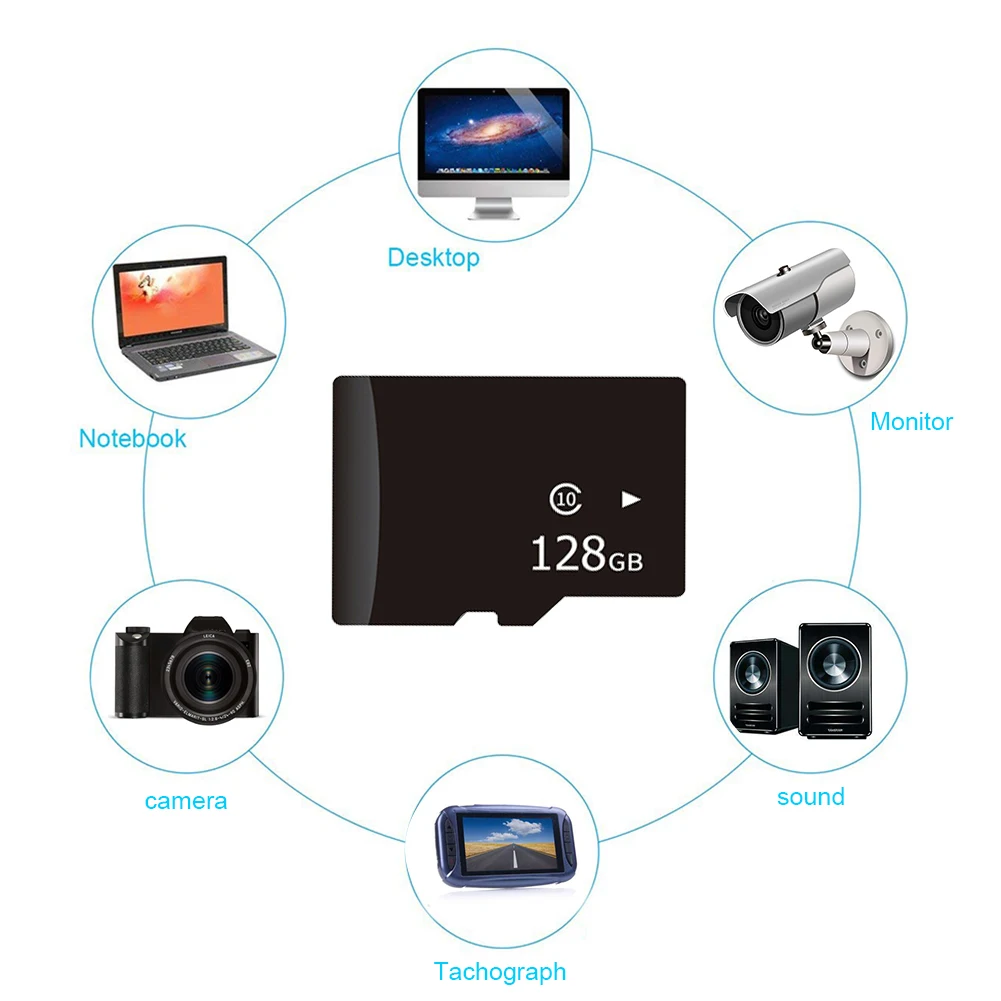 마이크로 TF 메모리 카드 저장 장치, 안드로이드 스마트폰 태블릿 카메라용 전문 플래시 메모리 카드, 8GB, 16 GB, 32 GB, 64 GB, 128GB