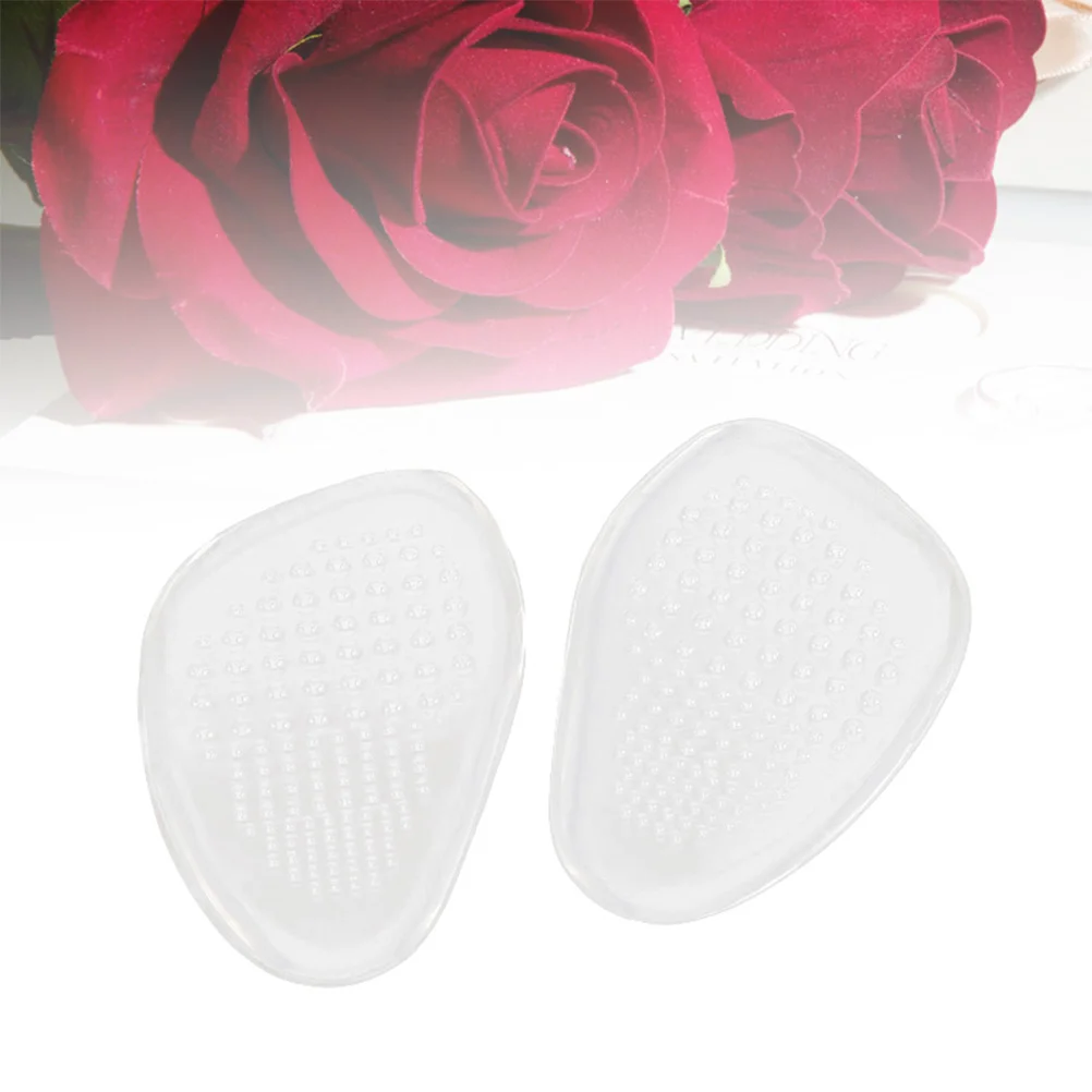 1 paire de coussins de Massage des pieds en GEL pour l'avant-pied, semelles intérieures pour chaussures, coussinets métatarsiens, Inserts de chaussures pour femmes pour soulager la douleur au pied (Transpar