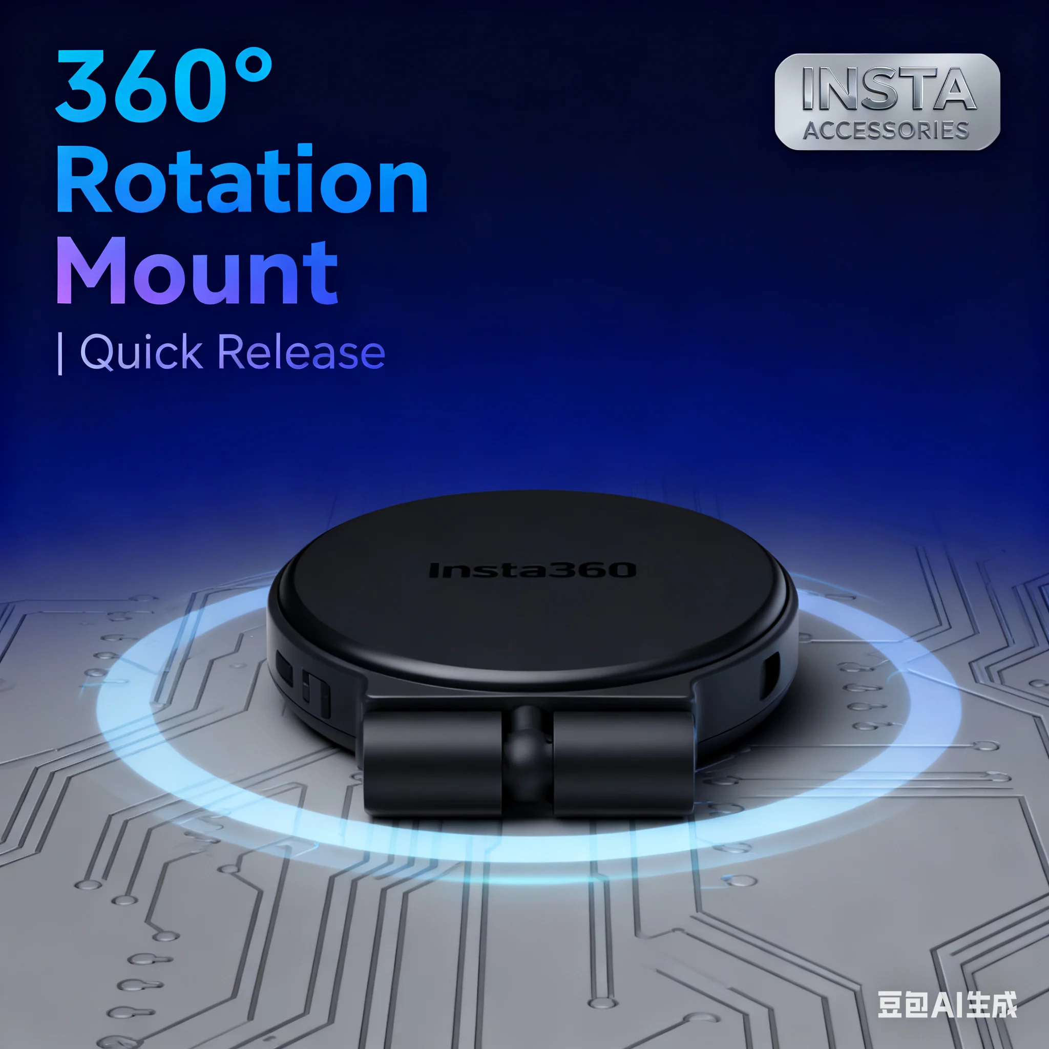 

Магнитная липкая подставка — для Insta360 GO 3/3S, моющийся наногель, 360° ° Регулировка и крепление 1/4 дюйма