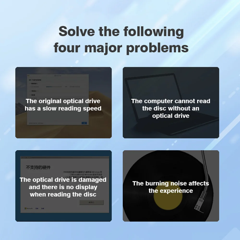 محرك أقراص CD/DVD خارجي USB 3.0 Type C مع منفذ بطاقة TF/SD DVD Burner محرك الأقراص الضوئية لأجهزة الكمبيوتر المحمول سطح المكتب Mac Windows 11/10/8