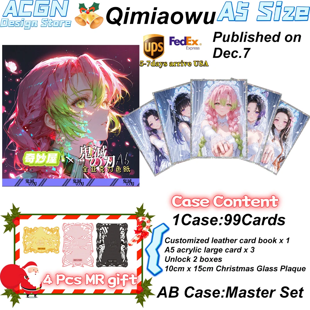 

2025 Newest Wholesale A5 Size Wonderful House x Demon Slayer Blade 8K Ultra Clear Color Paper CCG TCG Gift