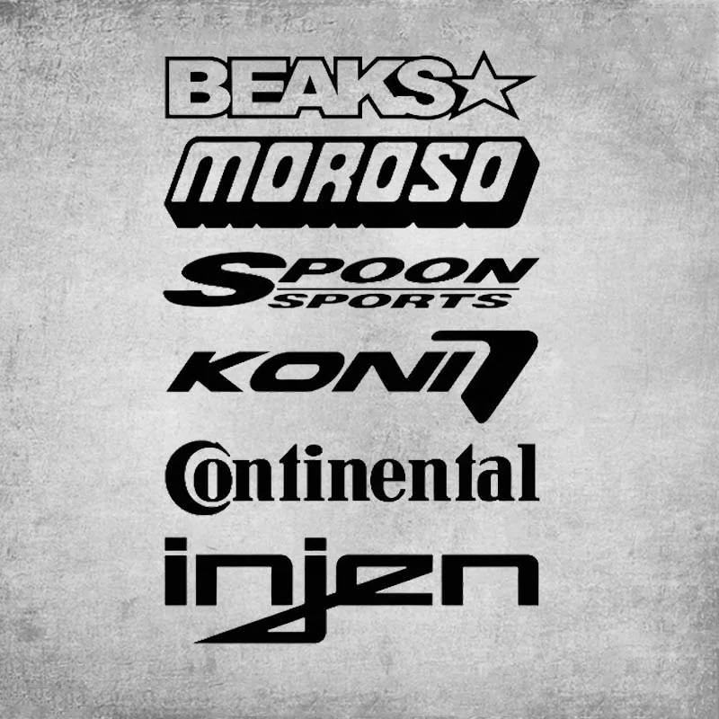 Sponsor Mixed Racing Brands Decal Motorcycle Car Modification Sticker Reflective Pegatinas For Car Body Laptop Phone Case Helmet