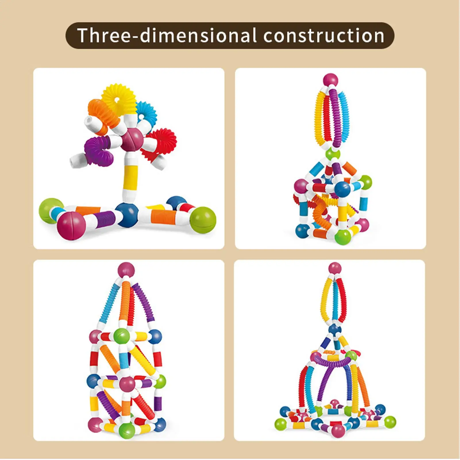 مجموعة ألعاب بناء عصا مغناطيسية مرنة قابلة للسحب، مجموعة مكعبات منشئ مغناطيسية للأطفال الأولاد والبنات، كتلة أنبوبية مغناطيسية