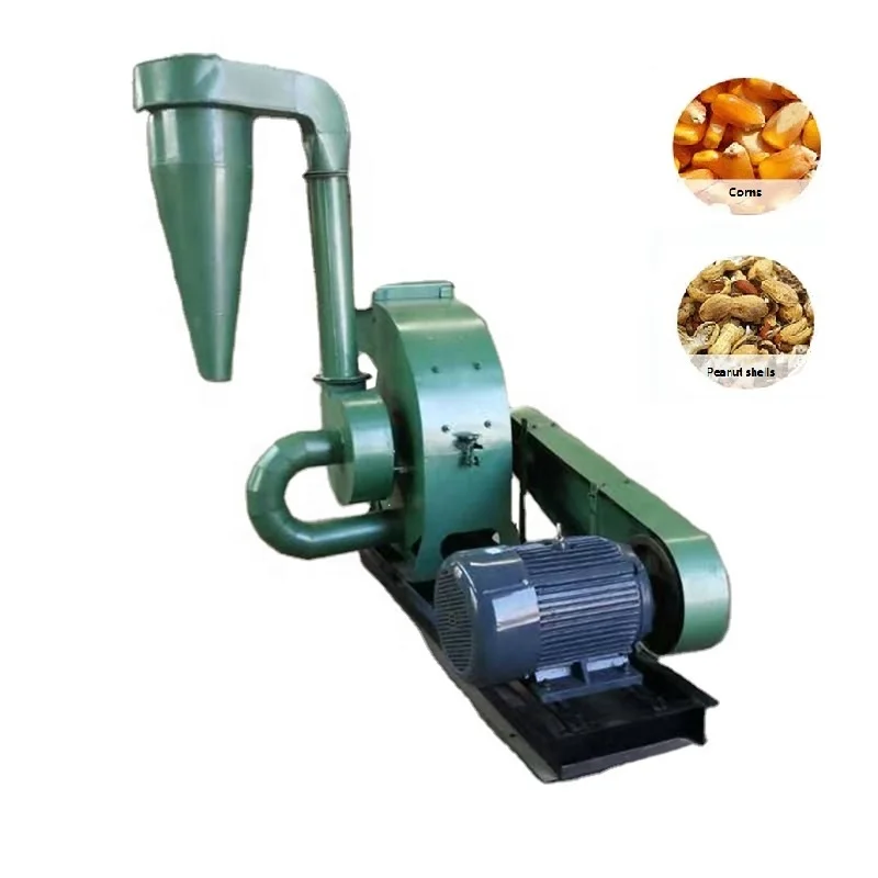 Small feed factory use Extruded corn rice grinder soybean cake soybean meal wheat bran grinder 220v feed grinder