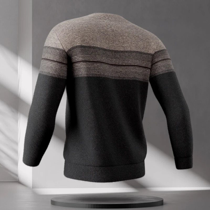 products, high-quality men's half-zip sweater, warm and suitable daily leisure and commuting, stretchable and durable knitwear