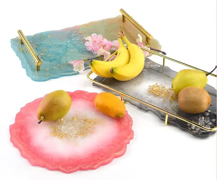 Irregular Rectangle Tray Silicone Mold Epoxy Resin Mould DIY Desktop Display Stand Ornament Handmade Home Craft Making