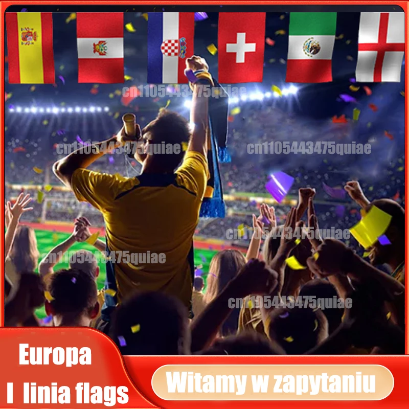 العالم m3lines 4k أعلام أوروبا بولندا Germay المملكة المتحدة إيطاليا سويسرا أيرلندا Polska Oscam linie لخطوط كرة القدم أعلام أوروبا #2