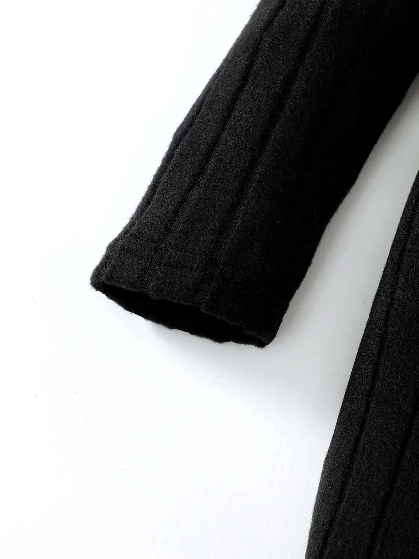Mädchen Slim Fit Langarm Fleece-Kleid Geripptes Casual Schwarzes Kleid 7-14 Jahre Alt Einteiliges Herbst-Winter Modekleid – Detail 6