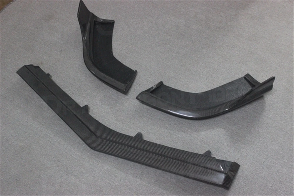 3PCS Carbon Fiber Car Front Lip Spoiler Splitters For Mercedes Benz CLS Class W218 CLS350 320 CLS63 2012 2013 Car Styling