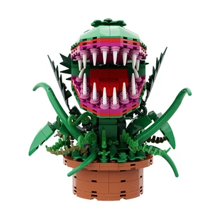 Audrey II Piranha Flower Plan Construction Kit Spielzeug, kleiner Shop Cannibal Horrors mit Mund, der ein Sammlergeschenk für TV -Fan eröffnet werden kann 10 Hauptverkäufe von Mini Piranha - №2