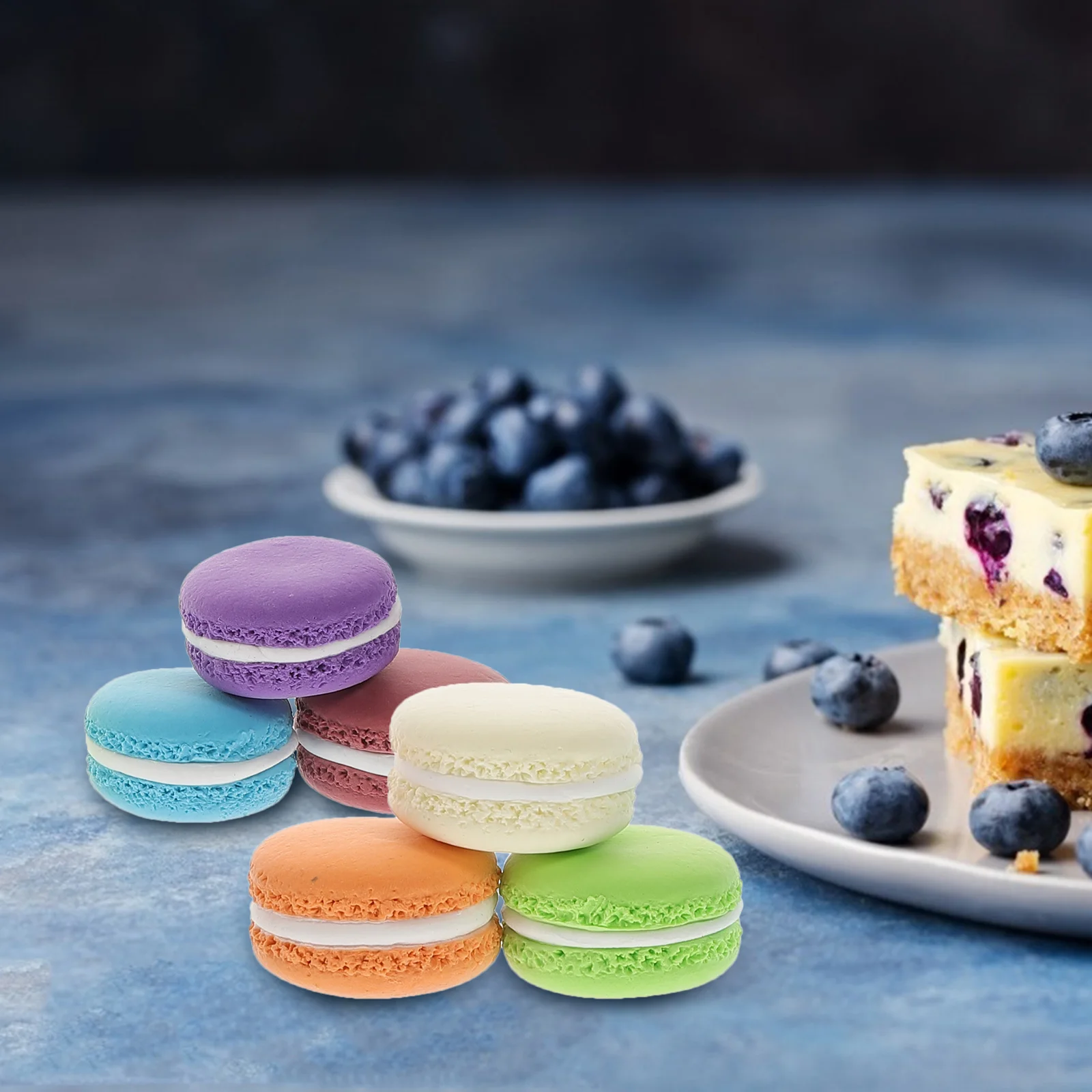 9-częściowy model ciasta Dekoracja sklepu z deserami Artykuły domowe Sztuczna realistyczna glinka do rekwizytów Macaron