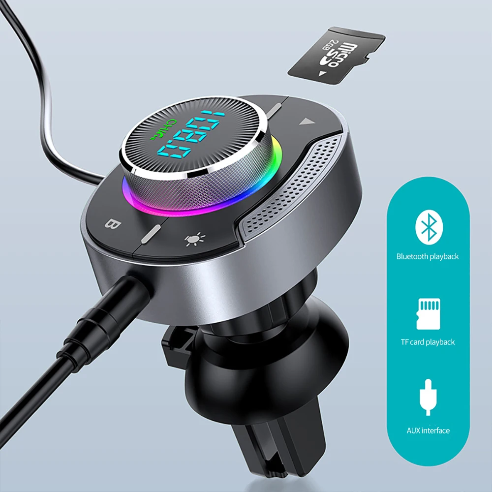 New T86 Car Bluetooth-compatible 5.0 FM Transmitter MP3 Music Player PD 30W QC3.0 Fast Charger Wireless Handsfree Audio Receiver - Image 2