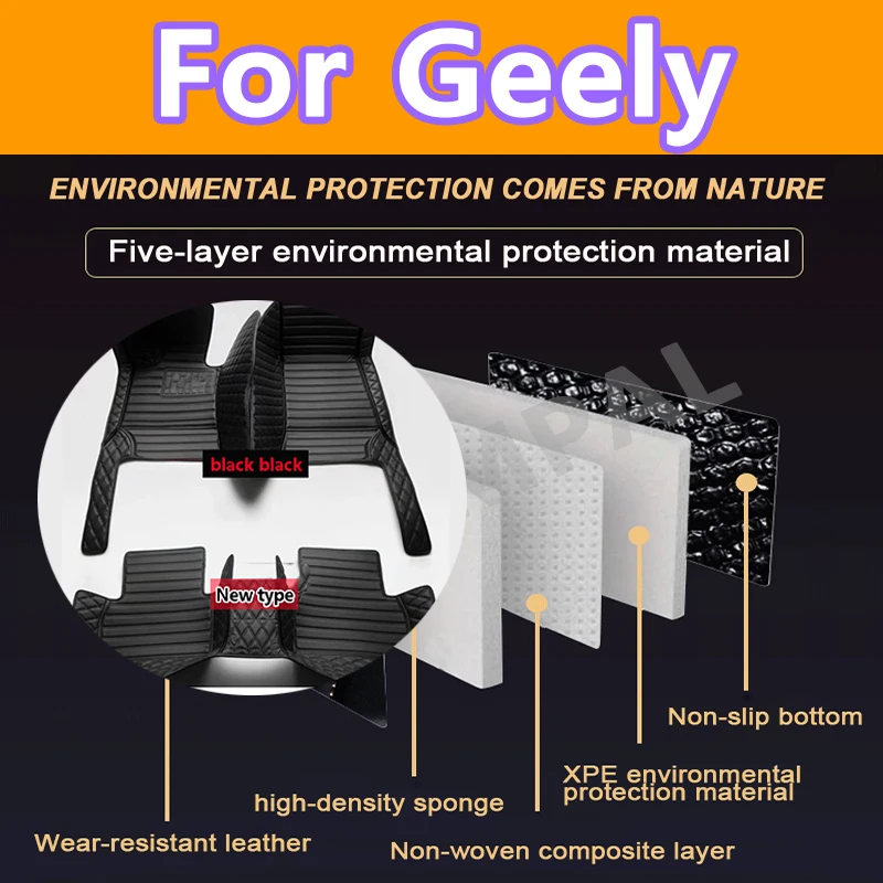 Luxury Vehicle Car Mats Floor For Geely Emgrand Tugella L Okavango Azkarra X Xingyue Car Floor Car mats